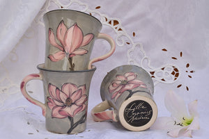 Hand Thrown & Hand Decorated Ceramic Mug in Stoneware, 300 ml - Lillie Ceramics