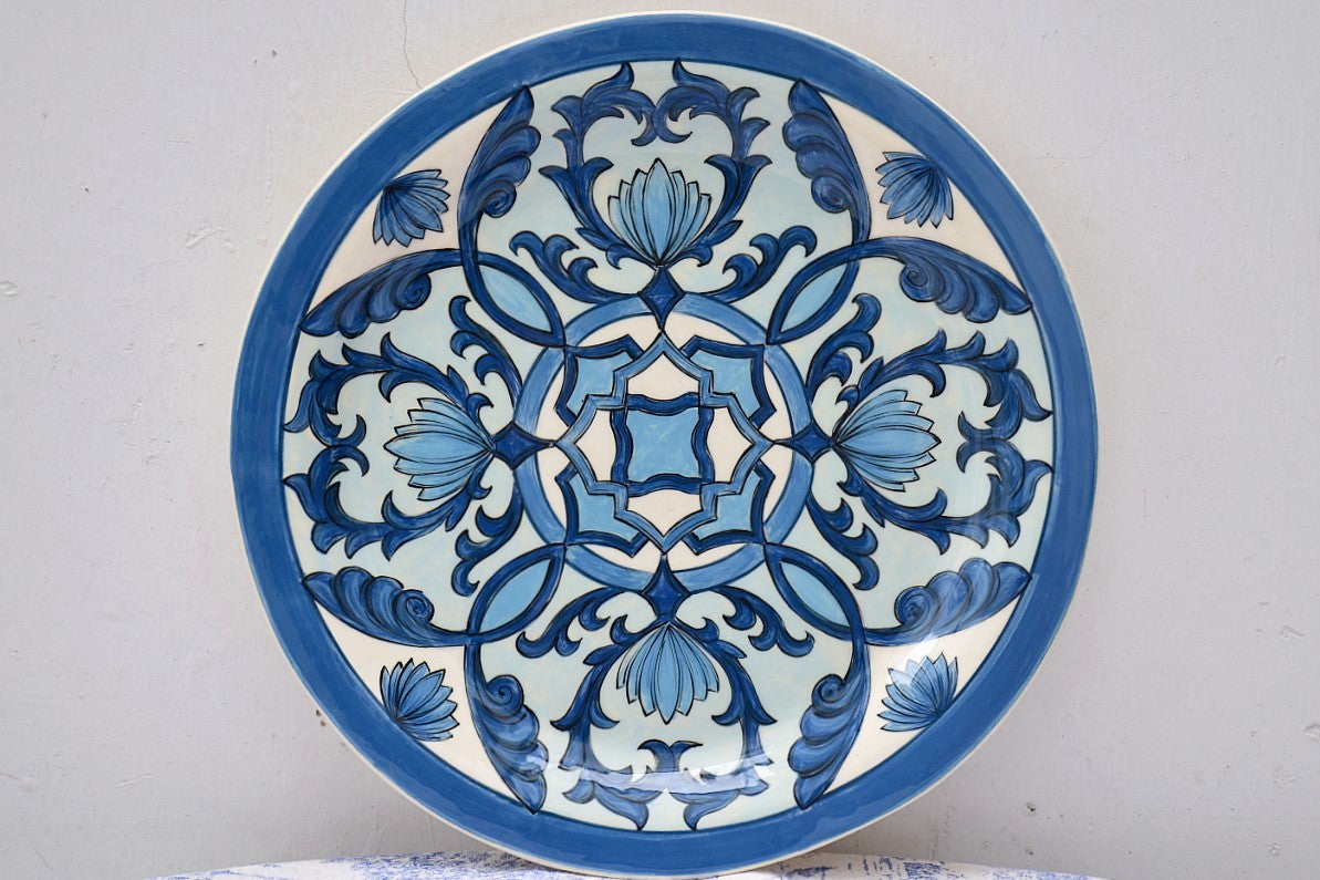 Hand Crafted Ceramic Ornamental Wall Plate in Stoneware - Lillie Ceramics