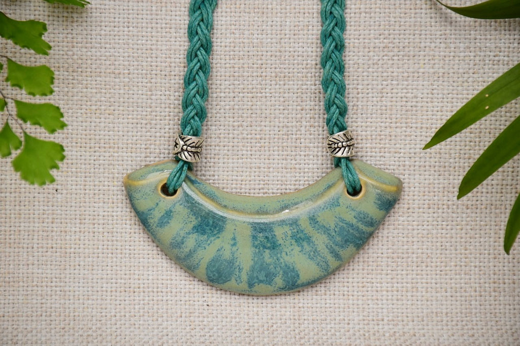 Ceramic Boomerang Necklace - Lillie Ceramics