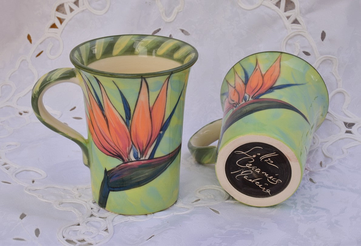 Hand Thrown & Handpainted Ceramic Mug in Stoneware, 375 ml - Lillie Ceramics