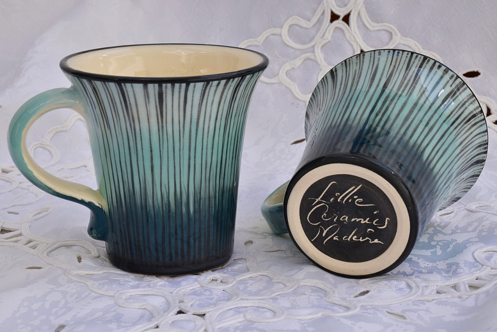 Hand Thrown & Hand Decorated Ceramic Mug in Stoneware, 275 ml - Lillie Ceramics