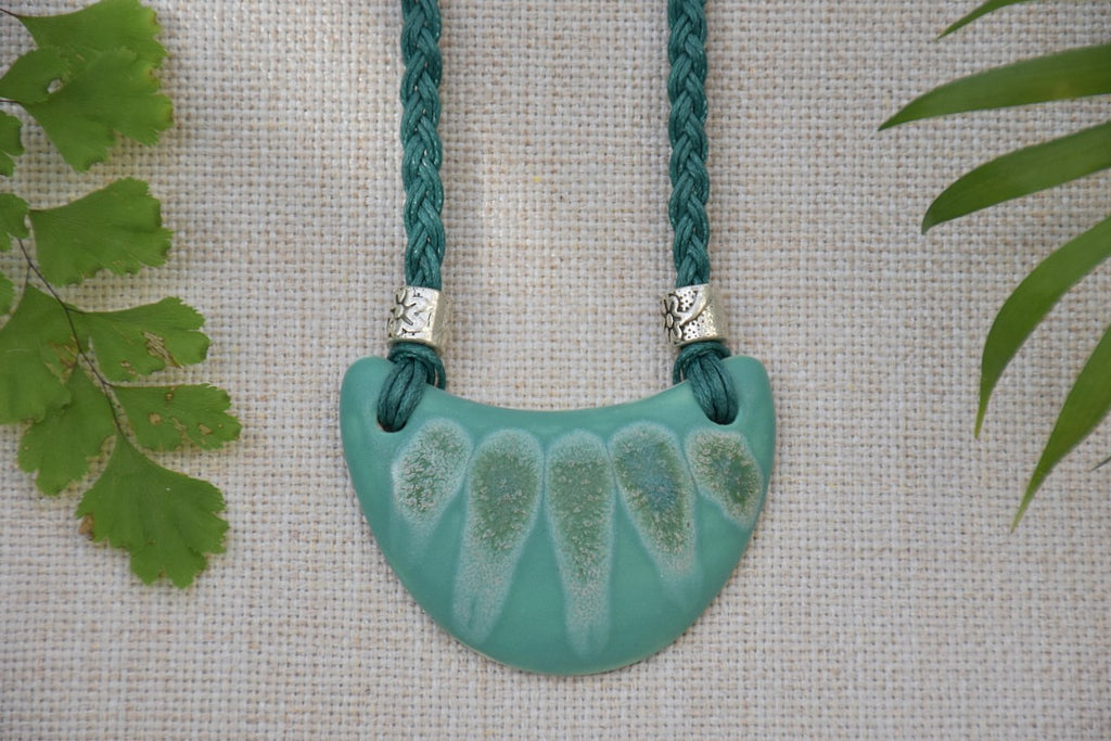 Ceramic Shield Necklace - Lillie Ceramics