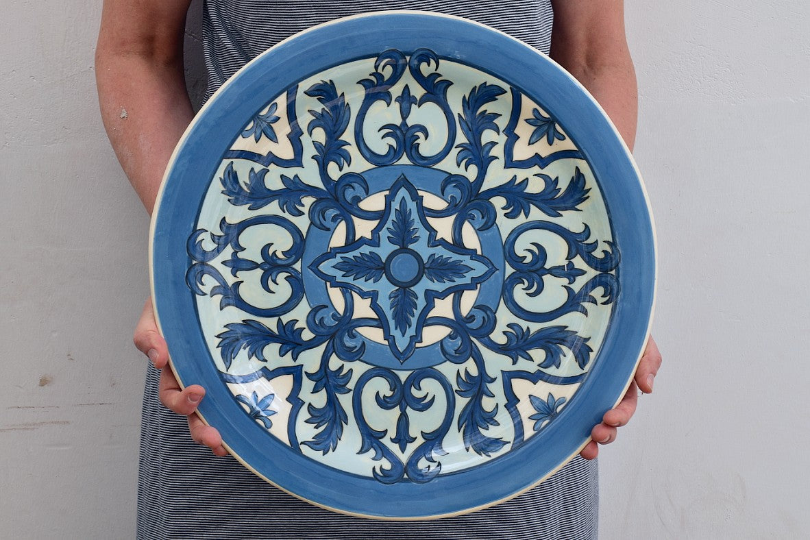 Hand Crafted Ceramic Ornamental Wall Plate in Stoneware - Lillie Ceramics
