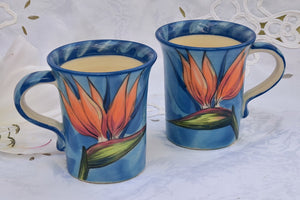 Hand Made & Hand Painted Ceramic Pottery Mug in Stoneware, 250 ml - Lillie Ceramics
