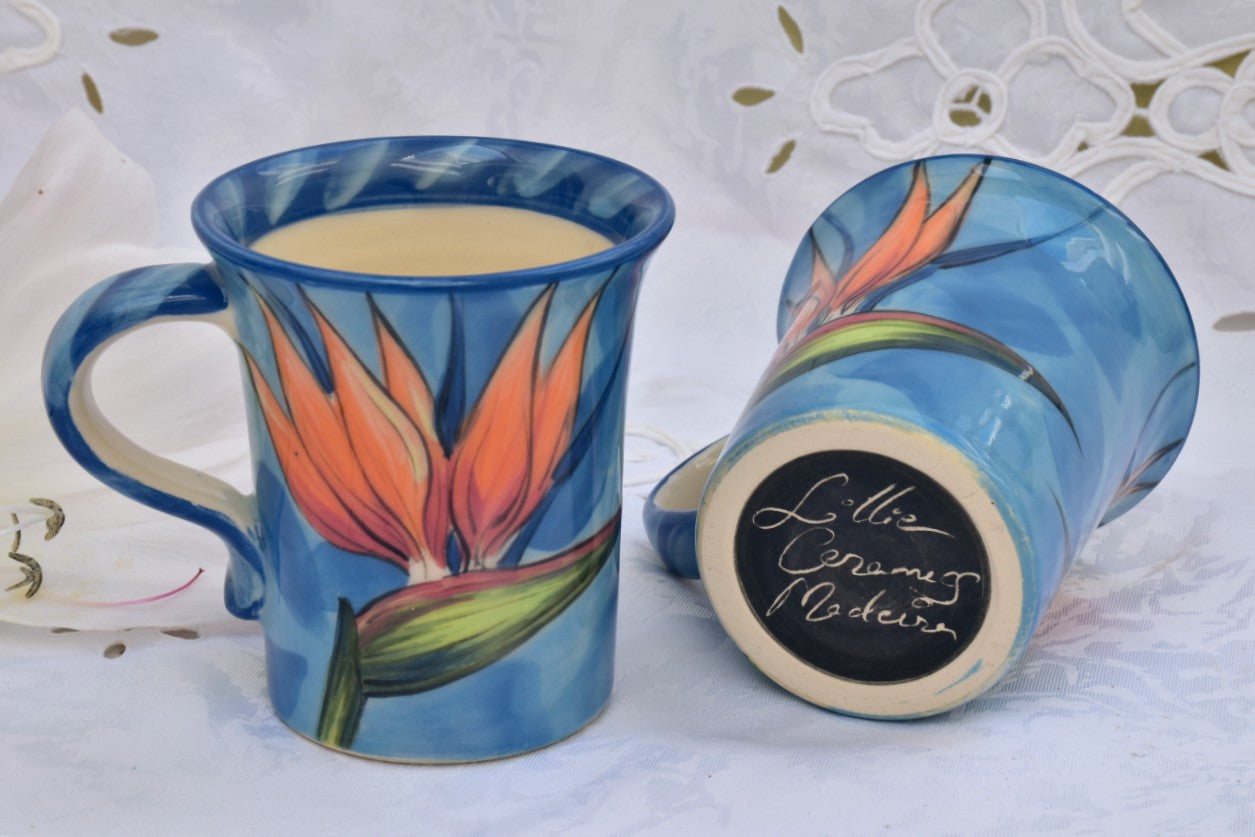 Hand Made & Hand Painted Ceramic Pottery Mug in Stoneware, 250 ml - Lillie Ceramics