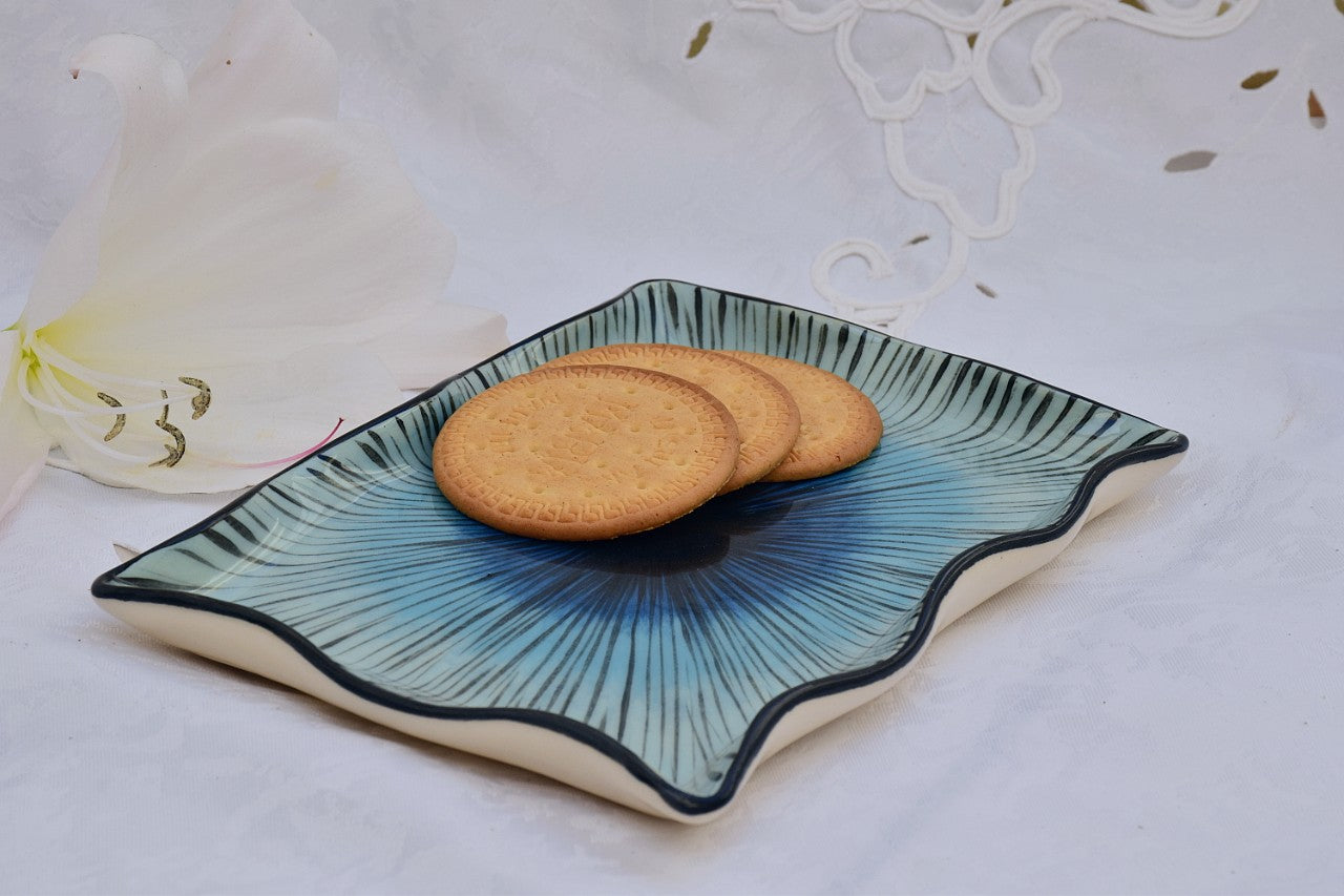 Hand Crafted Ceramic Plate for Bread & Cake in Stoneware - Lillie Ceramics