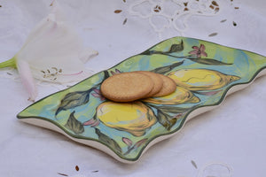 Handcrafted Ceramic Rectangular Serving Platter in Stoneware - Lillie Ceramics