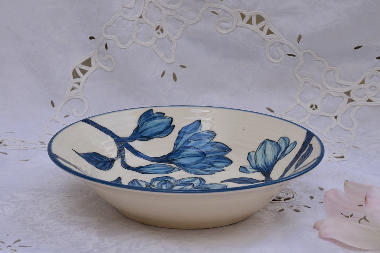 Wheel Thrown Decorative Ceramic Serving Bowl in Stoneware - Lillie Ceramics