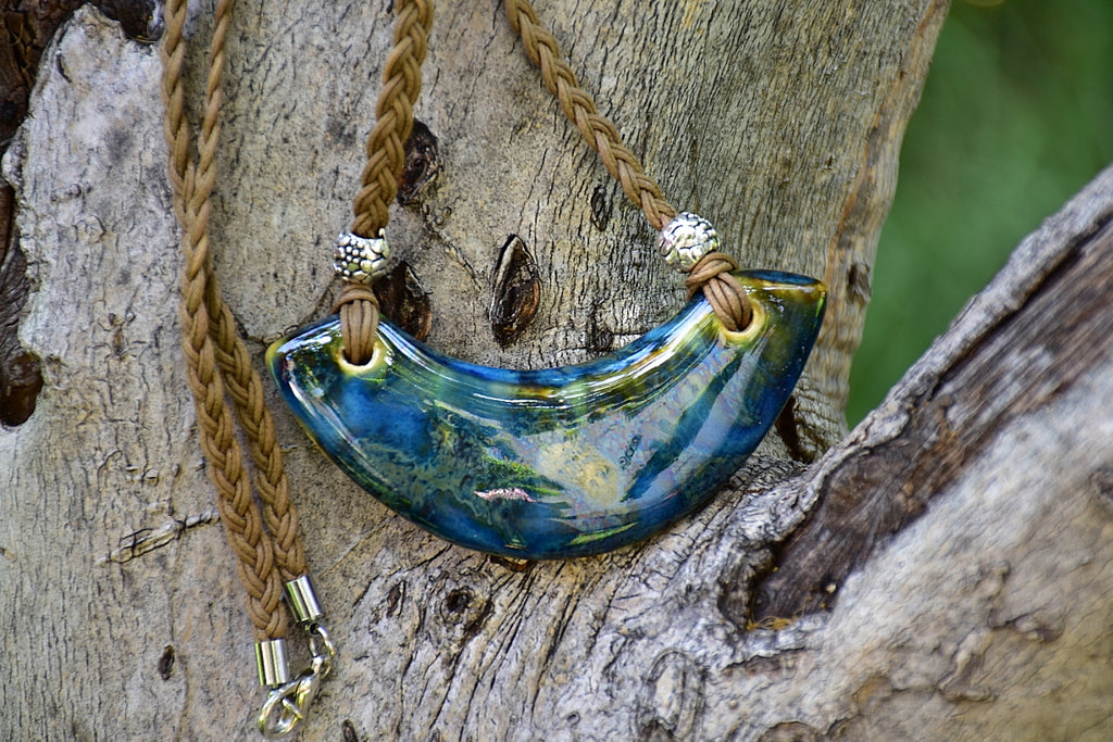 Ceramic Boomerang Necklace - Lillie Ceramics