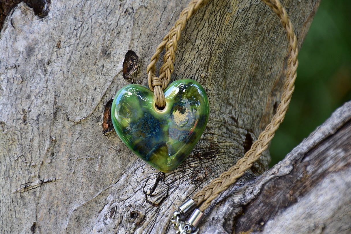 Ceramic Heart Necklace - Lillie Ceramics